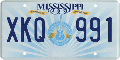 MS license plate XKQ991
