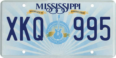 MS license plate XKQ995