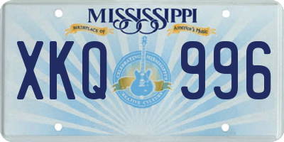 MS license plate XKQ996
