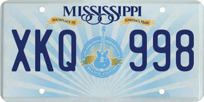 MS license plate XKQ998