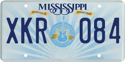 MS license plate XKR084