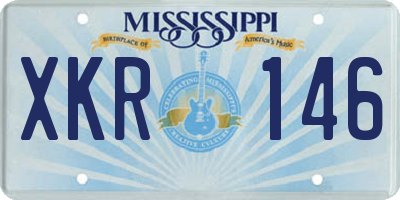 MS license plate XKR146