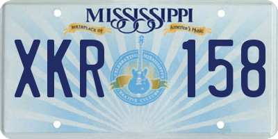 MS license plate XKR158