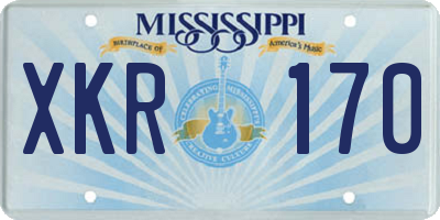 MS license plate XKR170