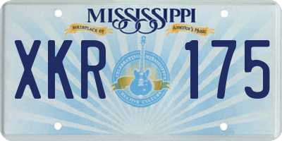 MS license plate XKR175