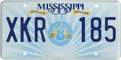 MS license plate XKR185
