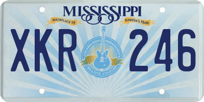 MS license plate XKR246