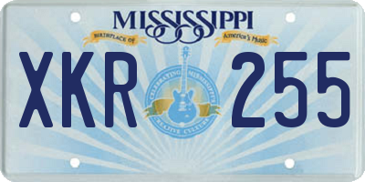 MS license plate XKR255