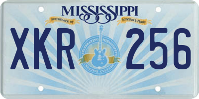MS license plate XKR256