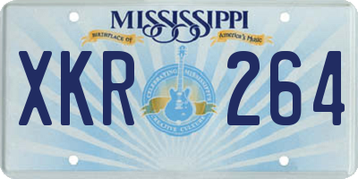 MS license plate XKR264