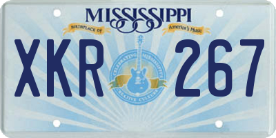 MS license plate XKR267