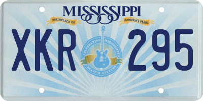 MS license plate XKR295