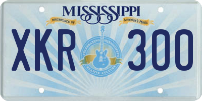 MS license plate XKR300