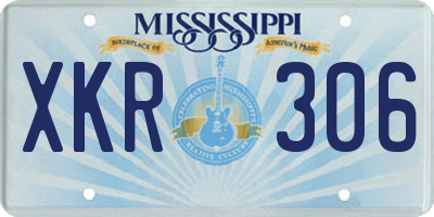 MS license plate XKR306