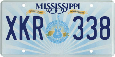 MS license plate XKR338