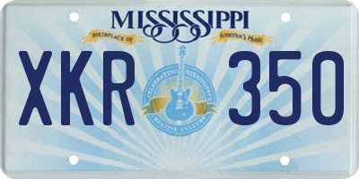 MS license plate XKR350