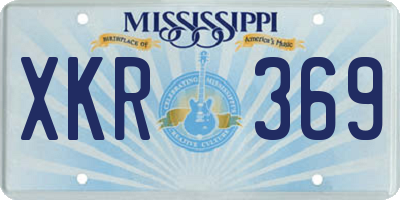 MS license plate XKR369