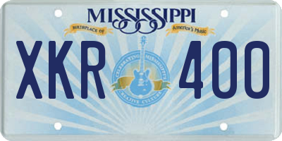 MS license plate XKR400