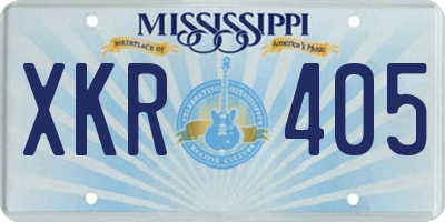 MS license plate XKR405