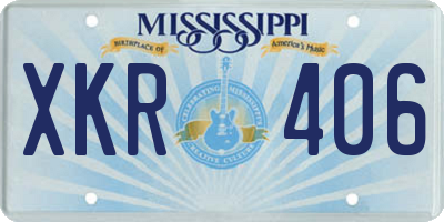 MS license plate XKR406