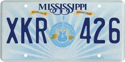MS license plate XKR426