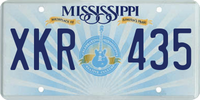 MS license plate XKR435
