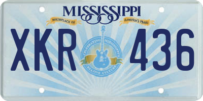 MS license plate XKR436