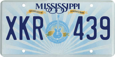 MS license plate XKR439