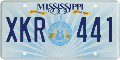 MS license plate XKR441