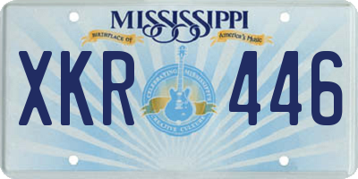 MS license plate XKR446