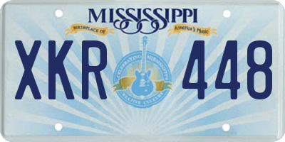 MS license plate XKR448