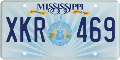 MS license plate XKR469