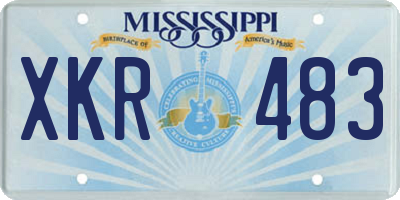 MS license plate XKR483