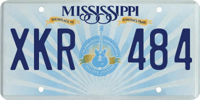 MS license plate XKR484