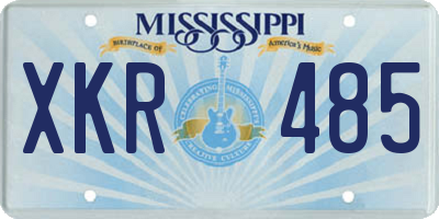 MS license plate XKR485
