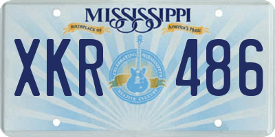 MS license plate XKR486