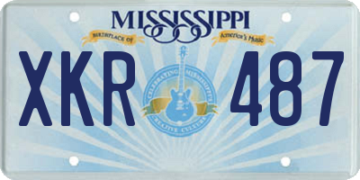 MS license plate XKR487