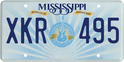 MS license plate XKR495
