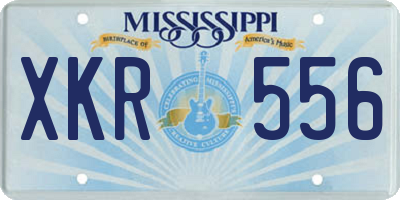 MS license plate XKR556