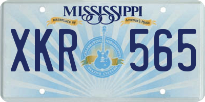 MS license plate XKR565