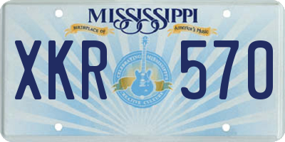 MS license plate XKR570