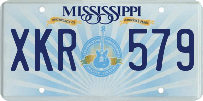 MS license plate XKR579