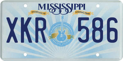 MS license plate XKR586