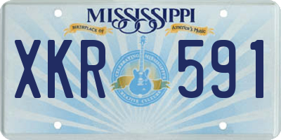 MS license plate XKR591