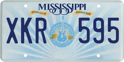 MS license plate XKR595