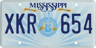 MS license plate XKR654