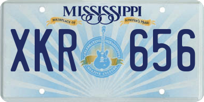 MS license plate XKR656