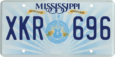 MS license plate XKR696