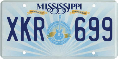 MS license plate XKR699