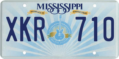 MS license plate XKR710